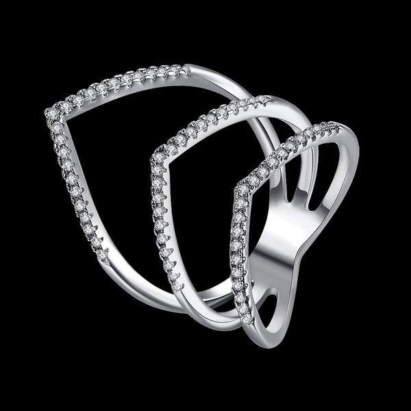 White Gold Ring LSR858-C