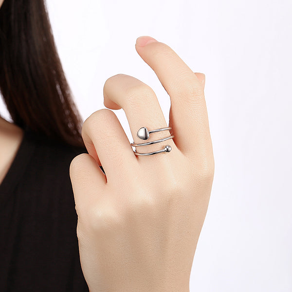 White Gold Ring LSR859-C