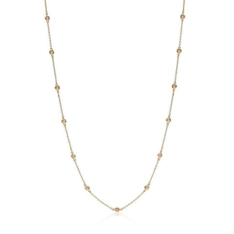 60 Inch Champagne Cubic Zirconia Necklace - N01033G-V72-60IN