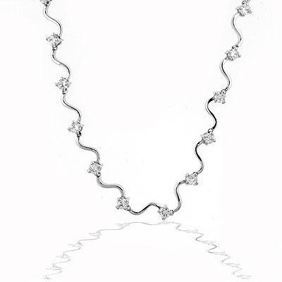Elegant Cubic Zirconia Bridal Necklace - N01126R-C01