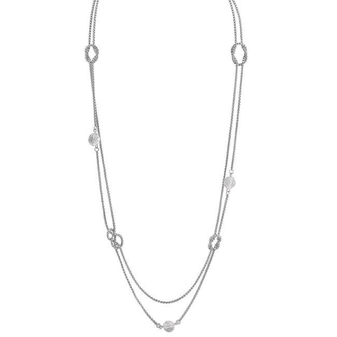 Twisted Chain Knot Necklace - N01177RW-C01