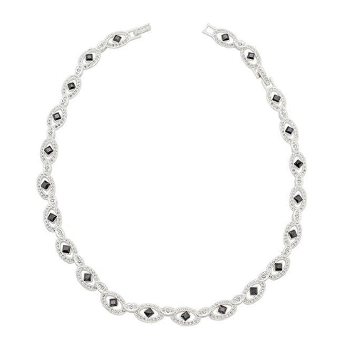 Elegant Black and White Necklace - N01268S-C03