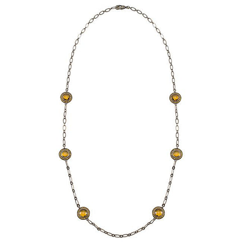 Antique Bronze 24 Inch Fancy Fashion Necklace - N01287D-V01