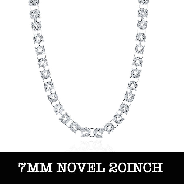 Silver Novel Chain 20inch 7mm LSN061