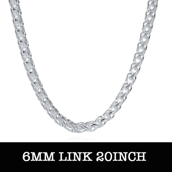 Silver Link Chain 20inch  6mm LSN083