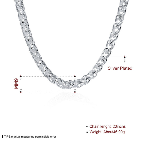 Silver Link Chain 20inch  6mm LSN083