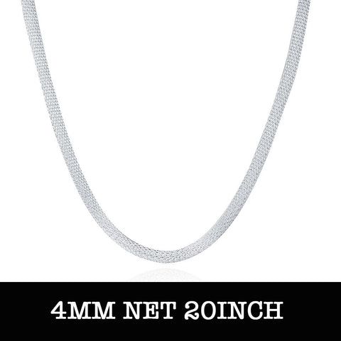 Silver Net Chain 20inch 4mm LSN087