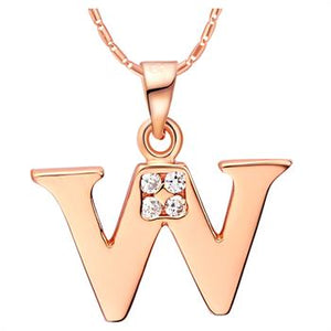 White Gold Plated Rose Gold Necklace LSN1002