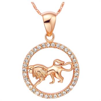 White Gold Plated Rose Gold Necklace LSN1057