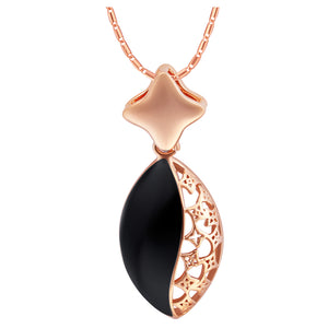 White Gold Plated Rose Gold Necklace LSN1100