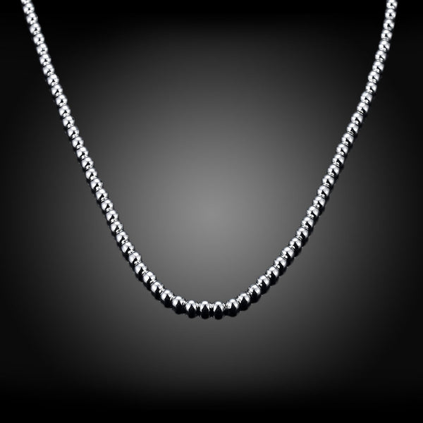 Silver Bead Chain 18inch 4mm LSN114