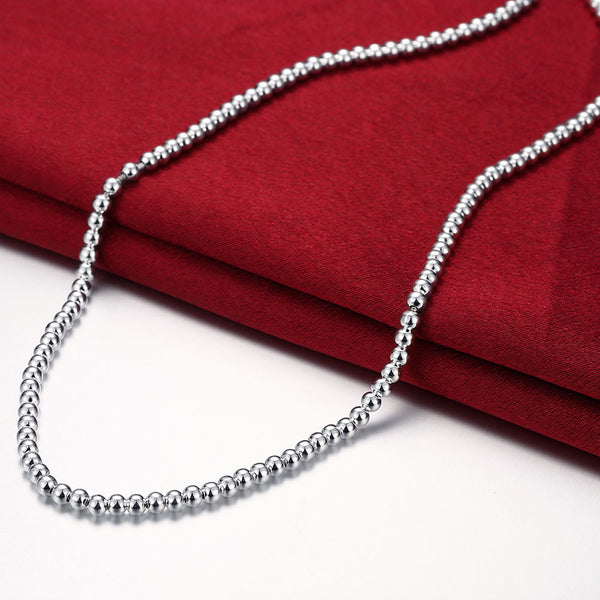 Silver Bead Chain 18inch 4mm LSN114