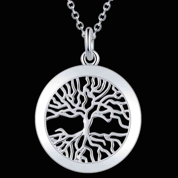 Lucky Silver - Silver Designer Tree of Life Necklace - LOCAL STOCK - LSN1154