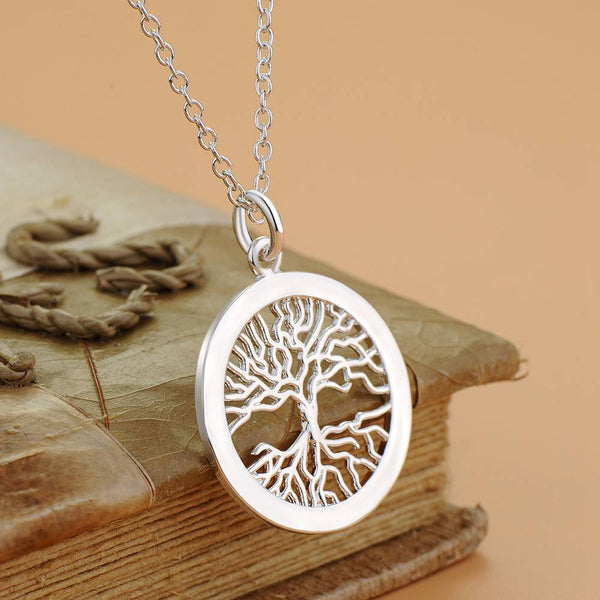 Lucky Silver - Silver Designer Tree of Life Necklace - LOCAL STOCK - LSN1154