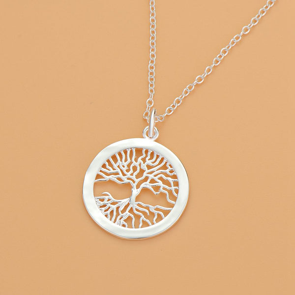 Lucky Silver - Silver Designer Tree of Life Necklace - LOCAL STOCK - LSN1154