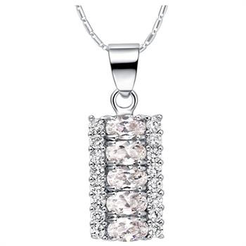 White Gold Plated Necklace LSN1176