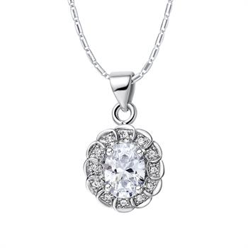 White Gold Plated Necklace LSN1215