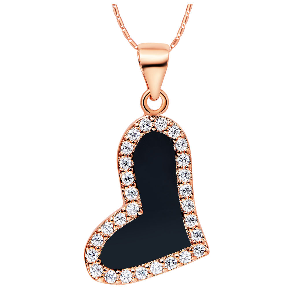 White Gold Plated Rose Gold Necklace LSN1269