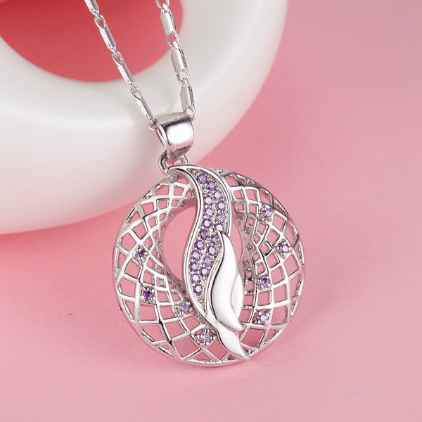 White Gold Plated Necklace LSN1295