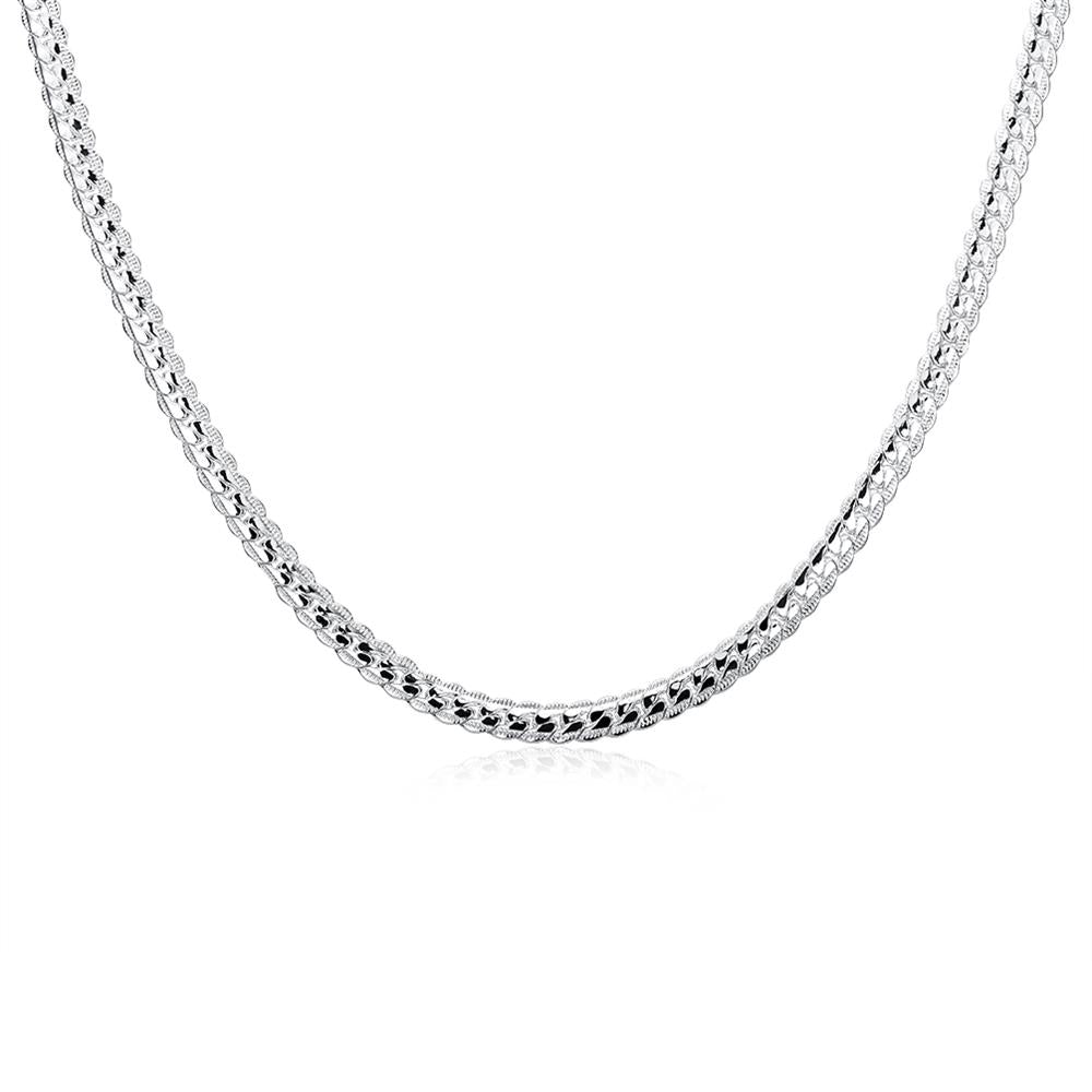 Silver Flat Curb Chain 20inch 5mm LSN130 – Lucky Silver