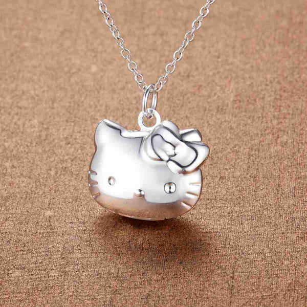 Lucky Silver - Silver Designer Hello Kitty Locket Necklace - LOCAL STOCK - LSN1350