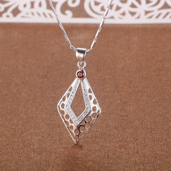 White Gold Plated Necklace LSN1386