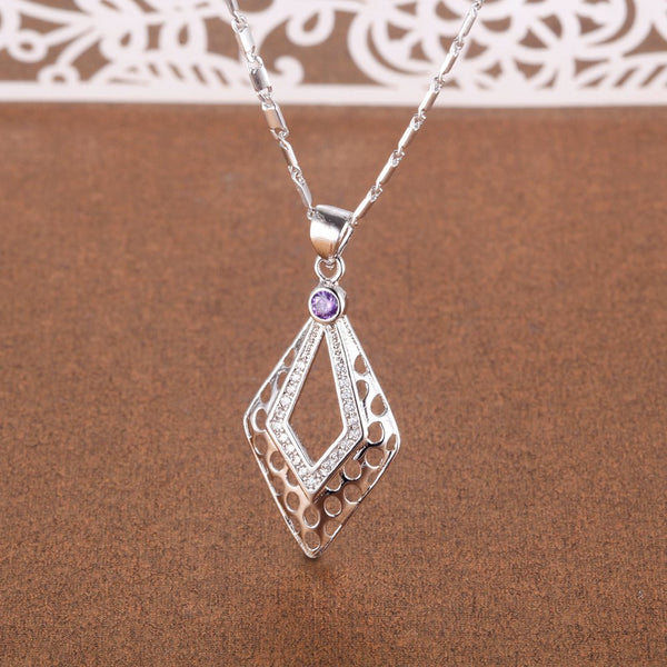 White Gold Plated Necklace LSN1387