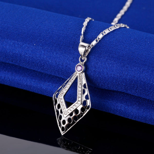 White Gold Plated Necklace LSN1387