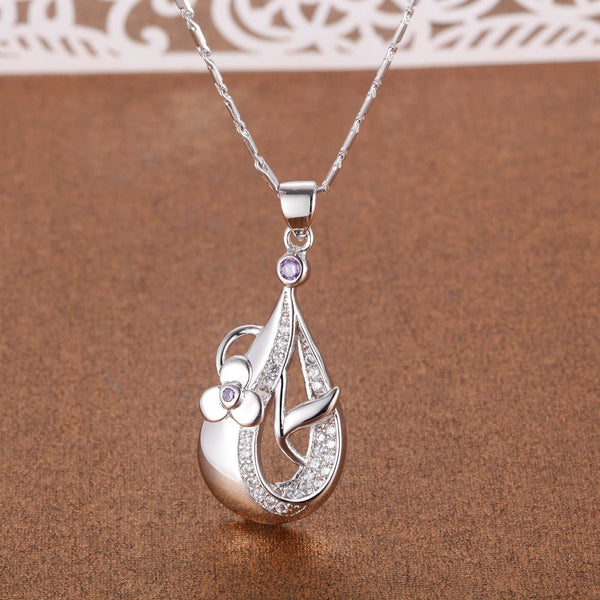 White Gold Plated Necklace LSN1388