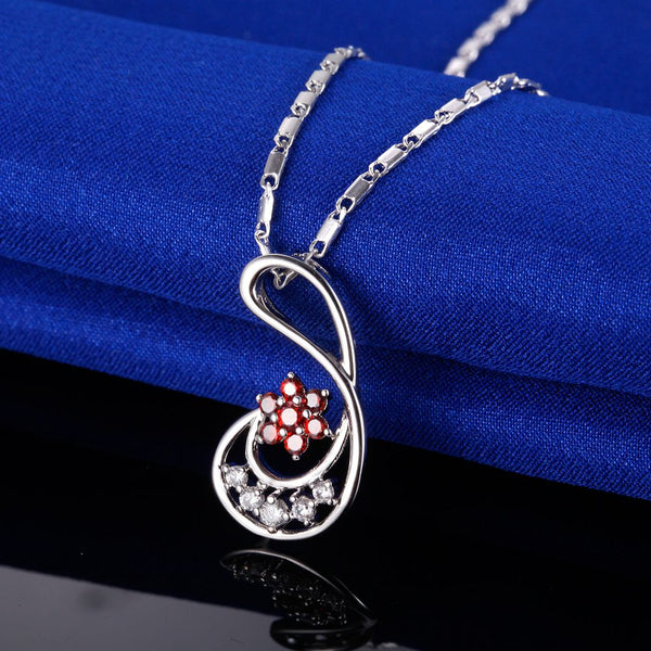 White Gold Plated Necklace LSN1391