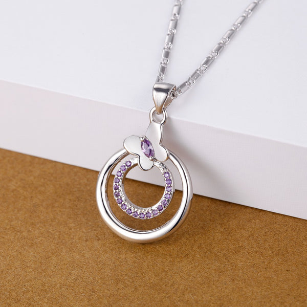 White Gold Plated Necklace LSN1395