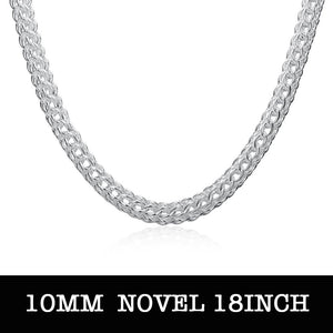 Silver Novel Chain 18inch 10mm LSN139
