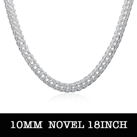 Silver Novel Chain 18inch 10mm LSN139