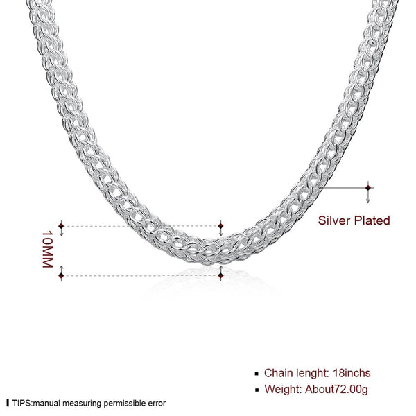 Silver Novel Chain 18inch 10mm LSN139