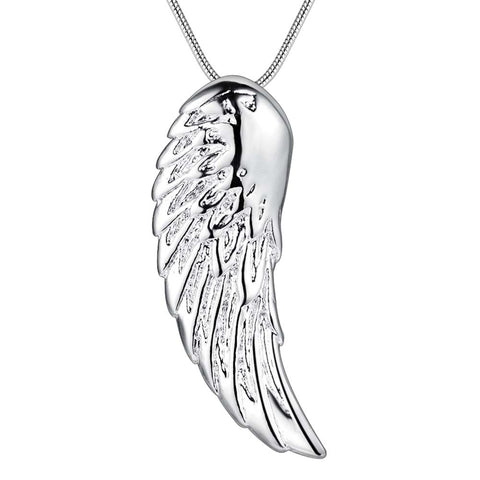 Lucky Silver - Silver Designer Angel Wing Necklace - LOCAL STOCK - LSN146