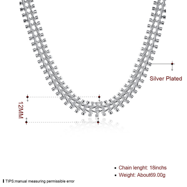 Silver Railway Chain 18inch 12mm LSN166