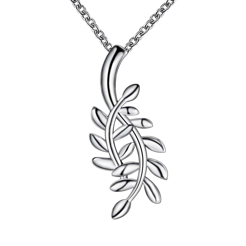 Lucky Silver - Silver Designer Delicate Leaf Necklace -  LOCAL STOCK - LSN168