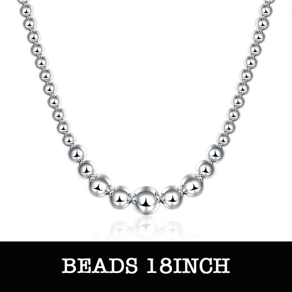 Silver Bead Chain 18inch LSN195