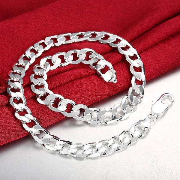 Silver Curb Chain 20inch 12mm LSN202