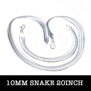 Silver Snake Chain 20inch 10mm LSN209
