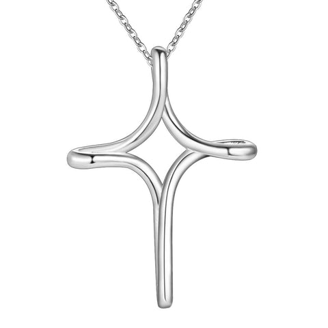 Lucky Silver - Silver Designer Cross Necklace - LOCAL STOCK - LSN288