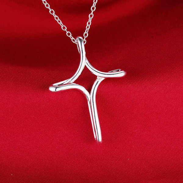 Lucky Silver - Silver Designer Cross Necklace - LOCAL STOCK - LSN288