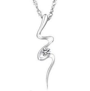 White Gold Plated Necklace LSN338