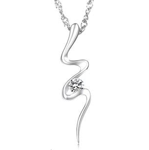 White Gold Plated Necklace LSN338