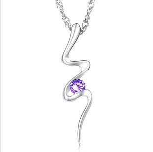 White Gold Plated Necklace LSN339