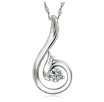 White Gold Plated Necklace LSN345