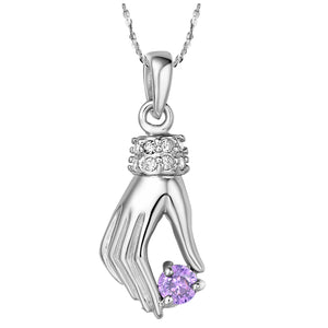 White Gold Plated Necklace LSN361