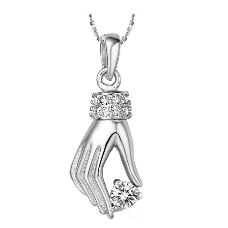 White Gold Plated Necklace LSN362