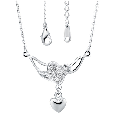 White Gold Plated Necklace LSN463