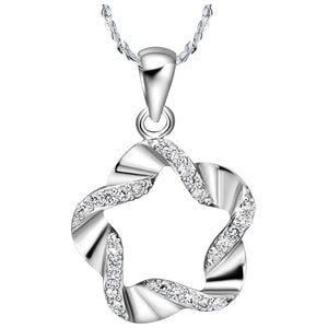 White Gold Plated Necklace LSN615